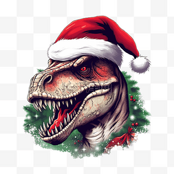圣诞节霸王龙恐龙设计