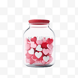 情人节那天有心的玻璃罐