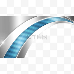 扁平风科技图片_商务边框蓝色银色质感