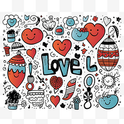 手绘丘比特之箭图片_可爱的卡通矢量手绘涂鸦爱情插画
