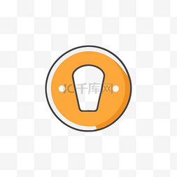 简单圆环背景图片_橙色和白色徽标，内部有一个圆环