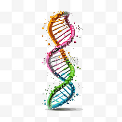 卡通插画背景图片_透明DNA