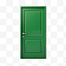 绿色关闭的门隔离