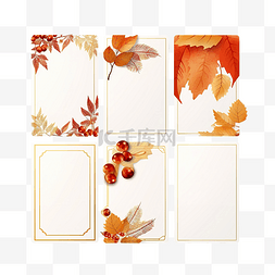 秋天枫叶落图片_一组带有感恩节快乐和秋叶标签的