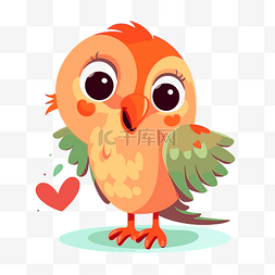 卡通可爱鹦鹉图片_爱情鸟剪贴画可爱的卡通可爱的鹦