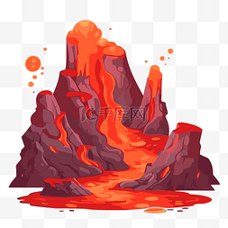橙色背景字体图片_熔岩剪贴画有趣的卡通熔岩流在白