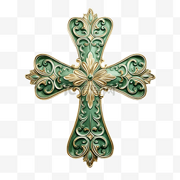 绿色十字装饰