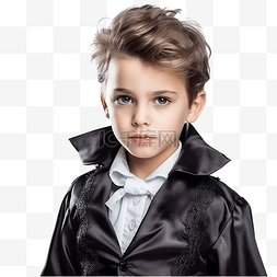 小男孩害怕图片_节日派对上穿着万圣节服装吸血鬼