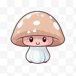可爱的魔法蘑菇卡通矢量剪贴画