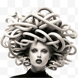 方头螺钉图片_美杜莎希腊方法蛇作为头发