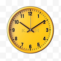 手表背景图片_孤立的黄色时钟