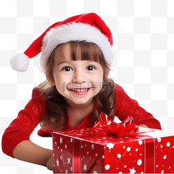 美丽而积极的小女孩躺在圣诞树下