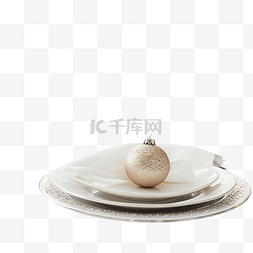 银色的雪花图片_银色和奶油色的圣诞餐桌布置与装