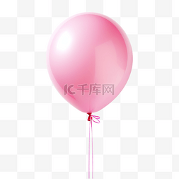 生日气球3d图片_粉色生日气球
