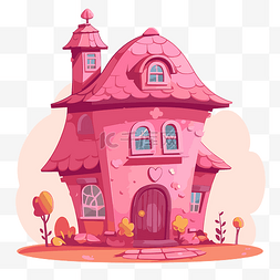 粉紅色的房子 向量