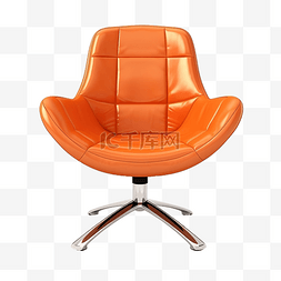 现代沙图片_孤立的橙色现代椅子