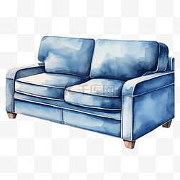 家具家具背景图片_水彩沙发沙发