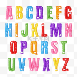 创意彩色英文字母图片_救生圈英文字母