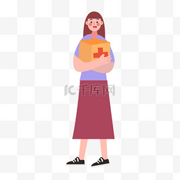 心脏医疗插画图片_急救医疗女人