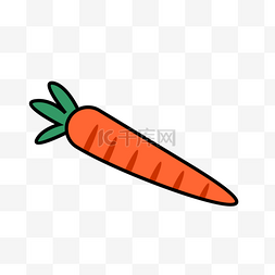 卡通蔬果图图片_胡萝卜蔬菜橙色