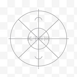 用箭头显示焦点的线画圆 向量