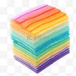 彩虹粘层蛋糕 kue lapis