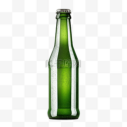 透明瓶子图形图片_啤酒瓶绿色复古
