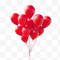 爱心气球图片_装饰爱心气球元素立体免抠图案