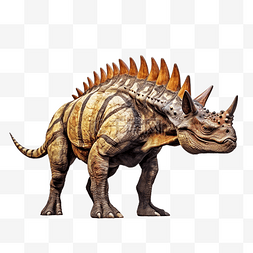 侏罗纪世界3图片_AI生成三角龙 dracorex euoplocephalus 埃