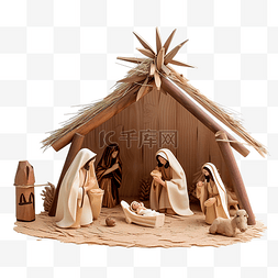 教会敬拜图片_约瑟夫玛丽和小耶稣制作的圣诞托