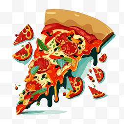 披萨配料 向量