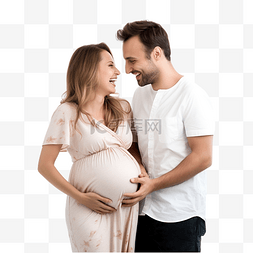 男人肚子图片_对怀孕感到兴奋的幸福夫妻