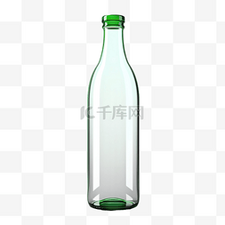 瓶子的 3d 插图