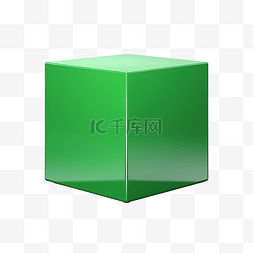 绿色方形讲台立方体讲台
