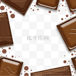 褐色饼干图片_巧克力甜品褐色边框