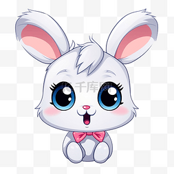 人物卡通表情可爱的兔子