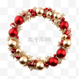 椭圆形气泡图片_形成椭圆形框架的节日圣诞装饰品