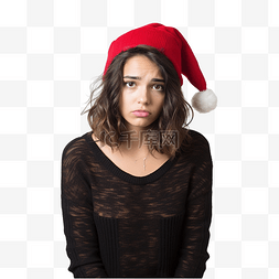 悲伤的老人图片_带着悲伤和沮丧的表情庆祝圣诞假