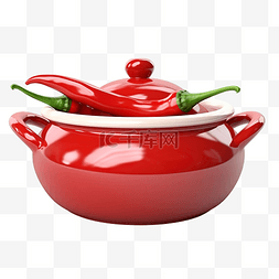 用于烹饪食物的辣椒 3d
