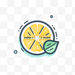 柑橘柠檬新鲜平面图像 向量
