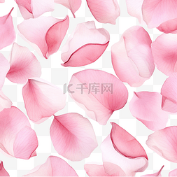 玫瑰花瓣背景图片_水彩粉色玫瑰花瓣无缝图案背景