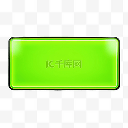 绿色的卡片图片_霓虹灯绿色矩形横幅霓虹灯矩形