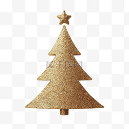 金色亮片元素图片_金色亮片圣诞树