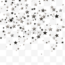 发光星星装饰图片_银色星星五彩纸屑银色星星闪闪发