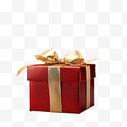 包裹丝带图片_红色礼品盒和金丝带圣诞节和新年
