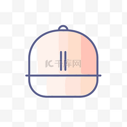 粉色棒球帽图片_以粉色和橙色色调设计的篮球图标