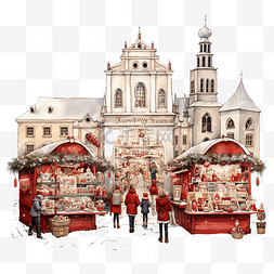 大教堂广场圣诞市场的圣诞纪念品