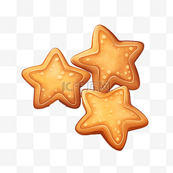 星星饼干png插图