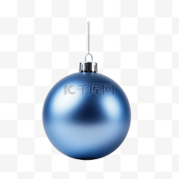 冬天唯美高清图片_银色人造圣诞树上的蓝色球，带有