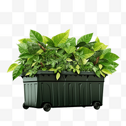 自然绿色环保图片_绿色垃圾桶生态